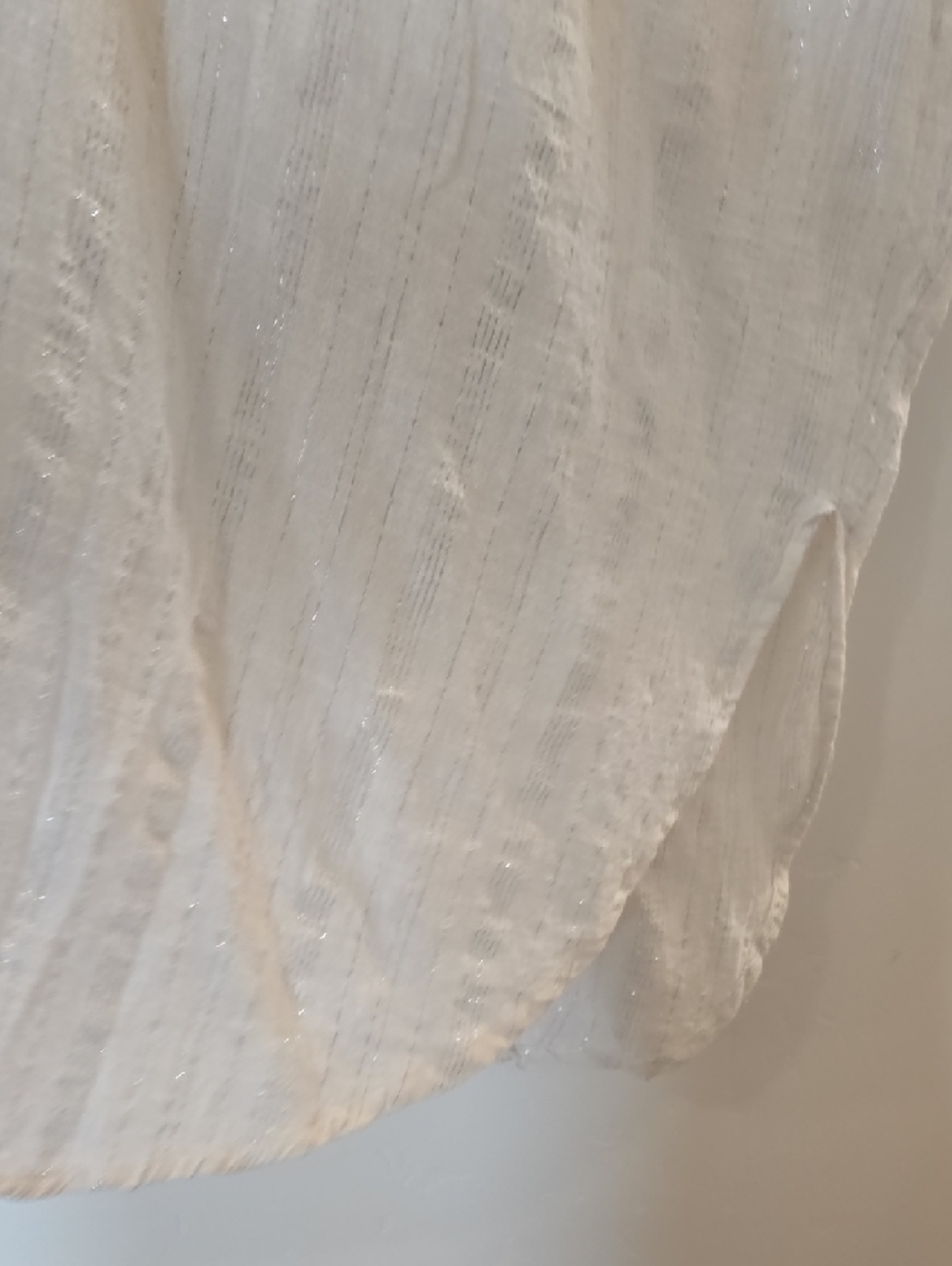 Cost Plus World Market Cream Embroidered Flowy Tunic - Picture 7 of 8